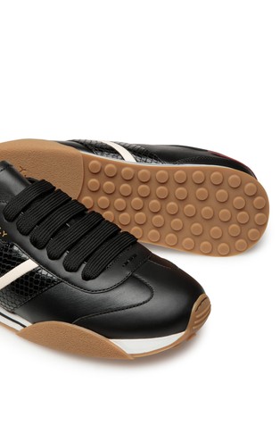 Bally Black & White Leather Sneakers | eBay