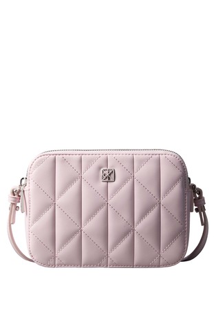 Quilted Emblem Logo Camera Bag