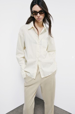 Črtasta srajca iz bombažne mešanice