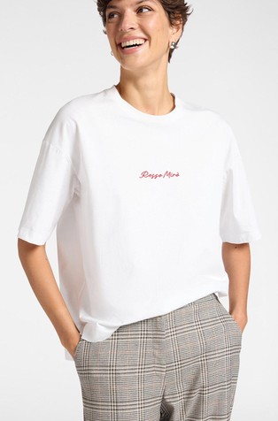 Always Myself bombažna majica s kratkimi rokavi in vezenino