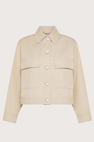 Cotton-blend shirt jacket