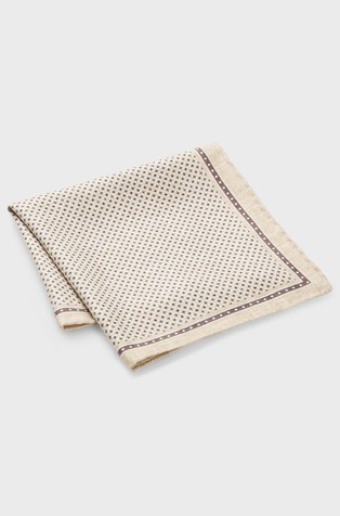 Vzorčast svilen žepni robček