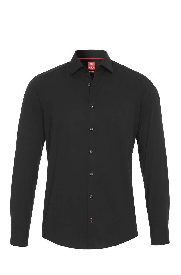 PURE H.TICO Slim fit City srajca z dolgimi rokavi Črna - Black 