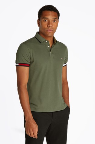 Slim fit polo majica s kontrastnim patentom