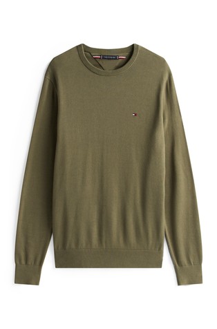 TOMMY HILFIGER Cotton Knit Jumper Green 4