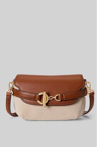 Blaike Canvas-Leather Small Crossbody Bag
