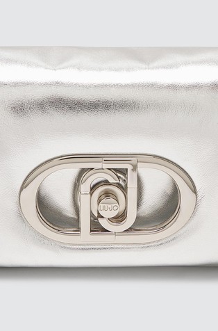 LIU JO Foil-effect LaPuffy bag Silver 6