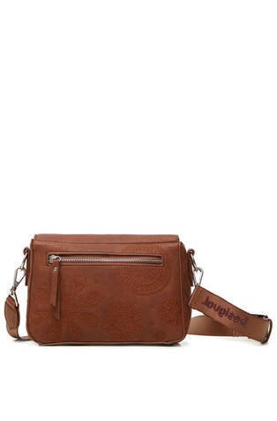 DESIGUAL Torbica z asimetričnim poklopcem Rjava - Brown 2