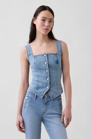 Denim Corset Top
