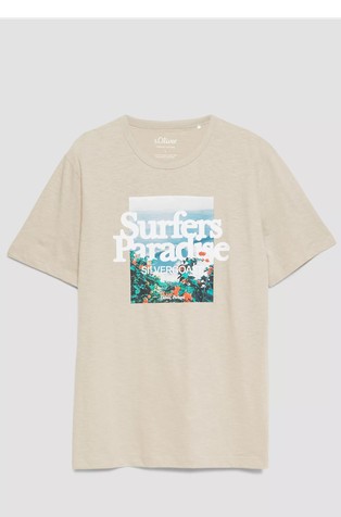 Flame yarn t-shirt with artwork