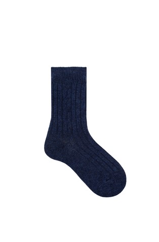 Cosy teksturirano pletene nogavice iz volnene mešanice