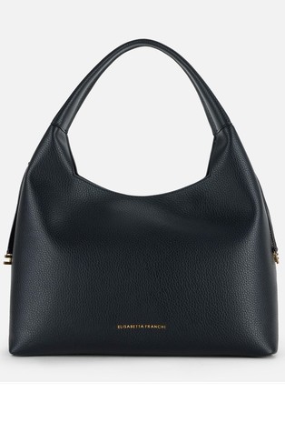 Faux-leather hobo bag