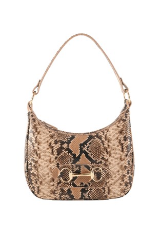 Riley Snakeskin-effect Leather Handbag