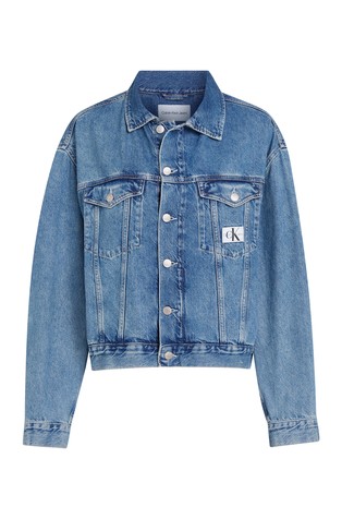 CALVIN KLEIN Boxy fit denim jakna Modra - Blue 5