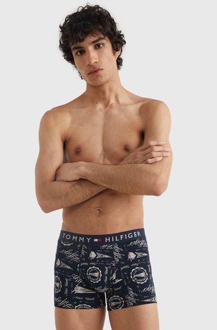 TOMMY HILFIGER Boksarice z vzorcem Modra - Blue 3