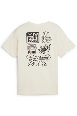 PUMA ESS+ MID 90s Graphic Tee Youth Beige 2