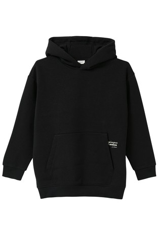 Oversized fit pulover s kapuco in potiskom zadaj