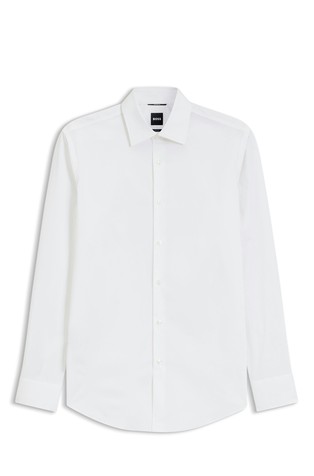 Regular fit cotton-blend shirt