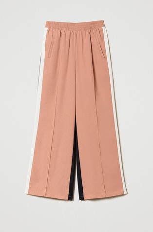 Wide leg trousers with contrasting stripes