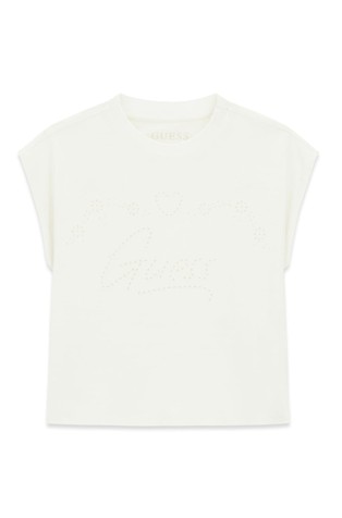 Bombažna majica z vezeninami