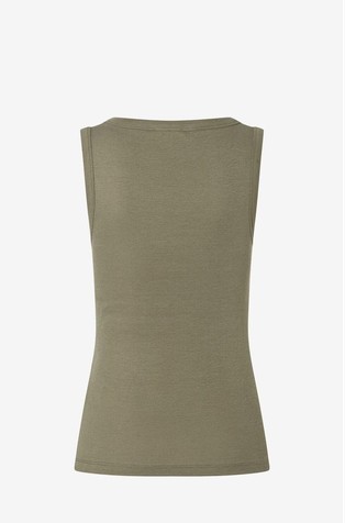MORE &amp; MORE Ribbed cotton tank top Green 2