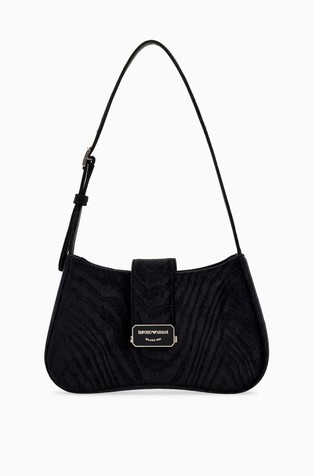 Shoulder bag in moiré velvet