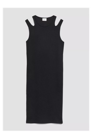 Ribbed dress with cut-out details
