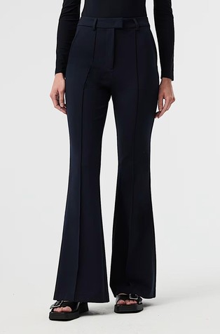 Flared Viscose-blend Trousers