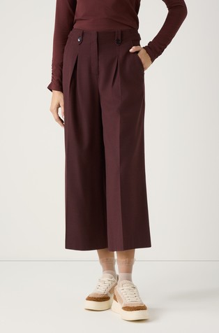 Cropped hlače s širokimi hlačnicami