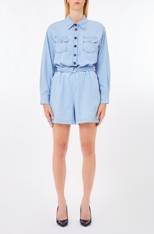 Cotton denim jumpsuit