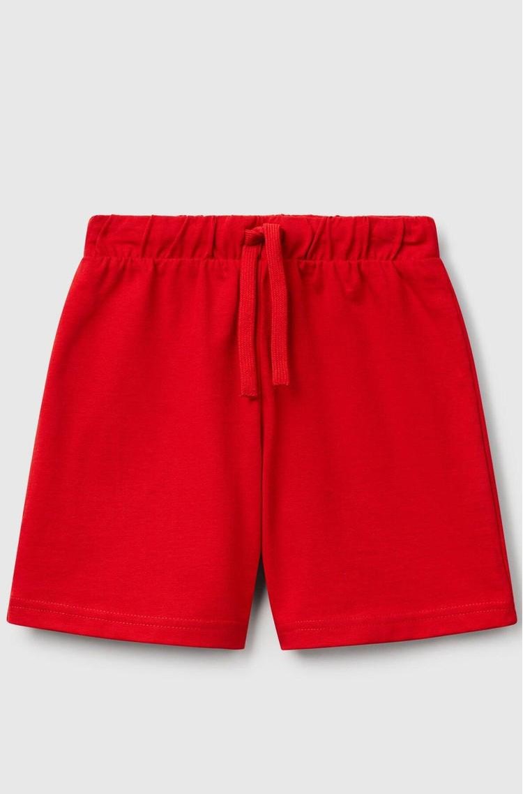 BENETTON Kratke hlače iz jersey tkanine Rdeča - Red 