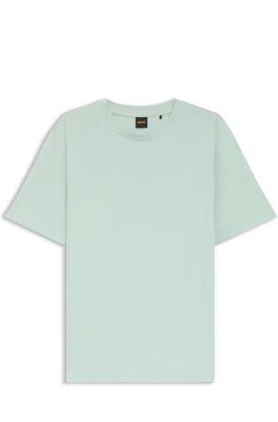 Relaxed-fit t-shirt in stretch cotton with logo print