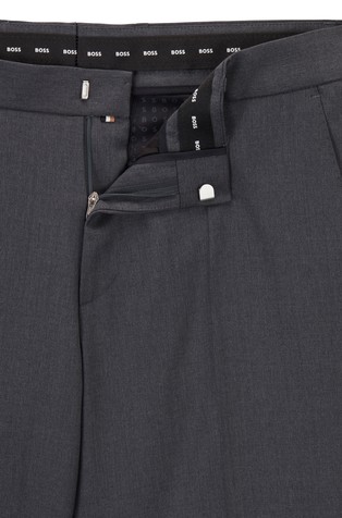 HUGO BOSS Slim fit hlače iz deviške volne Siva - Dark Grey 3