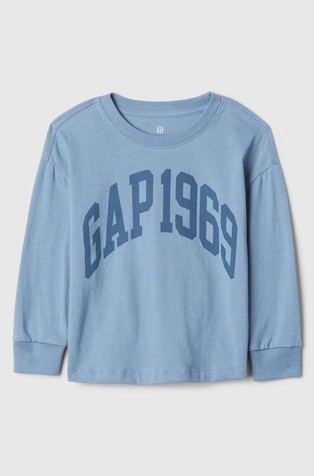 Gap logo majica z dolgimi rokavi za malčke