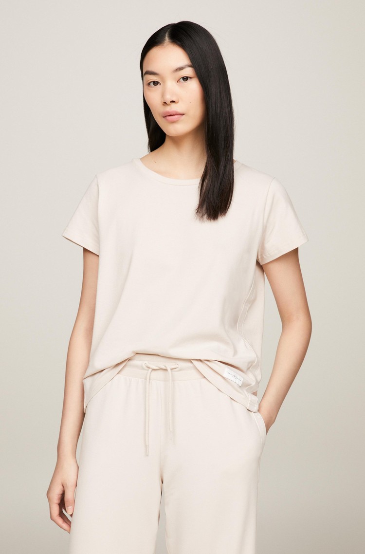 TOMMY HILFIGER TH Established SeaCell™ blend lounge t-shirt Light Beige 