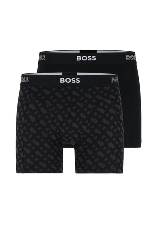 Two-pack of boxer briefs with logo waistbands