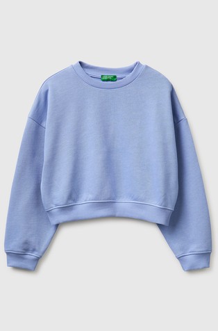 Cropped fit cotton sweatshirt
