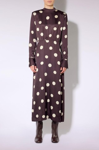 Polka dot midi dress