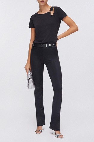 Majica iz bambusove mešanice z izrezanim detajlom