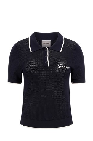 Slim fit polo majica s kratkimi rokavi iz viskozne mešanice