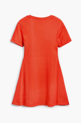 DESIGUAL Krajša obleka s potiskom Oranžna - Orange 2