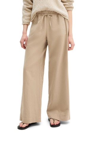 Relaxed fit pants in organic cotton-blend