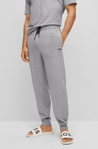 Embroidered-logo tracksuit bottoms in stretch cotton