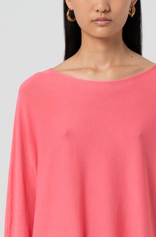 FRACOMINA Knitted sweater in viscose-blend Pink 4