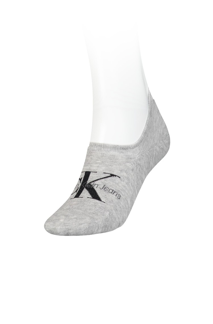 CALVIN KLEIN Logo Invisible Socks Grey 