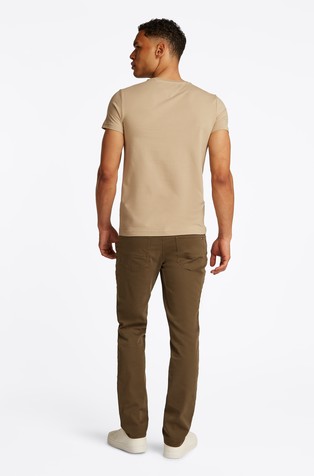 TOMMY HILFIGER Slim fit majica s kratkimi rokavi iz organskega bombaža Rjava - Light Brown 2