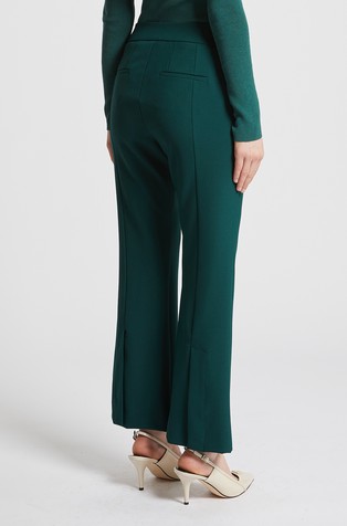 MARELLA Cropped trousers with viscose Dark Green 2