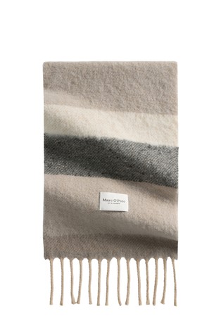 Črtast šal iz volnene mešanice