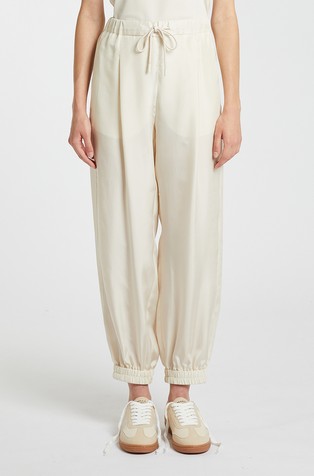 Monochrome joggers in pure silk
