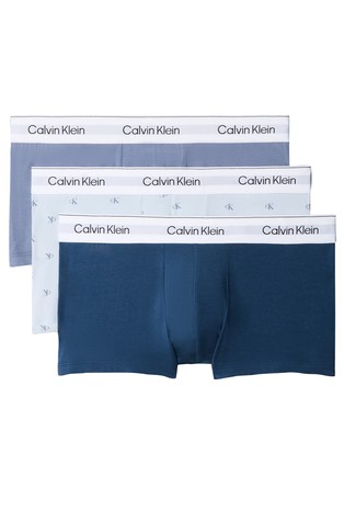 3 Pack Low Rise Trunks - Icon Cotton Stretch